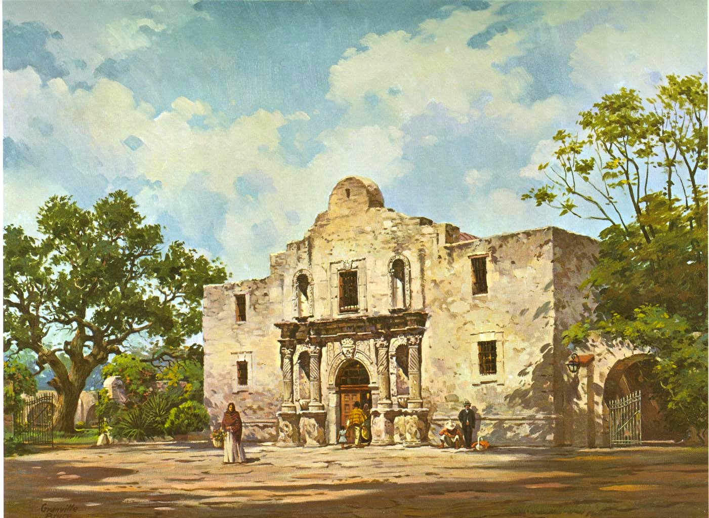 1401x1023 The Siege Of The Alamo - Fall Of The Alamo Painting