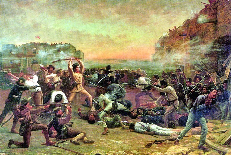 745x500 Victory In Alamo Part Three (End - Fall Of The Alamo Painting