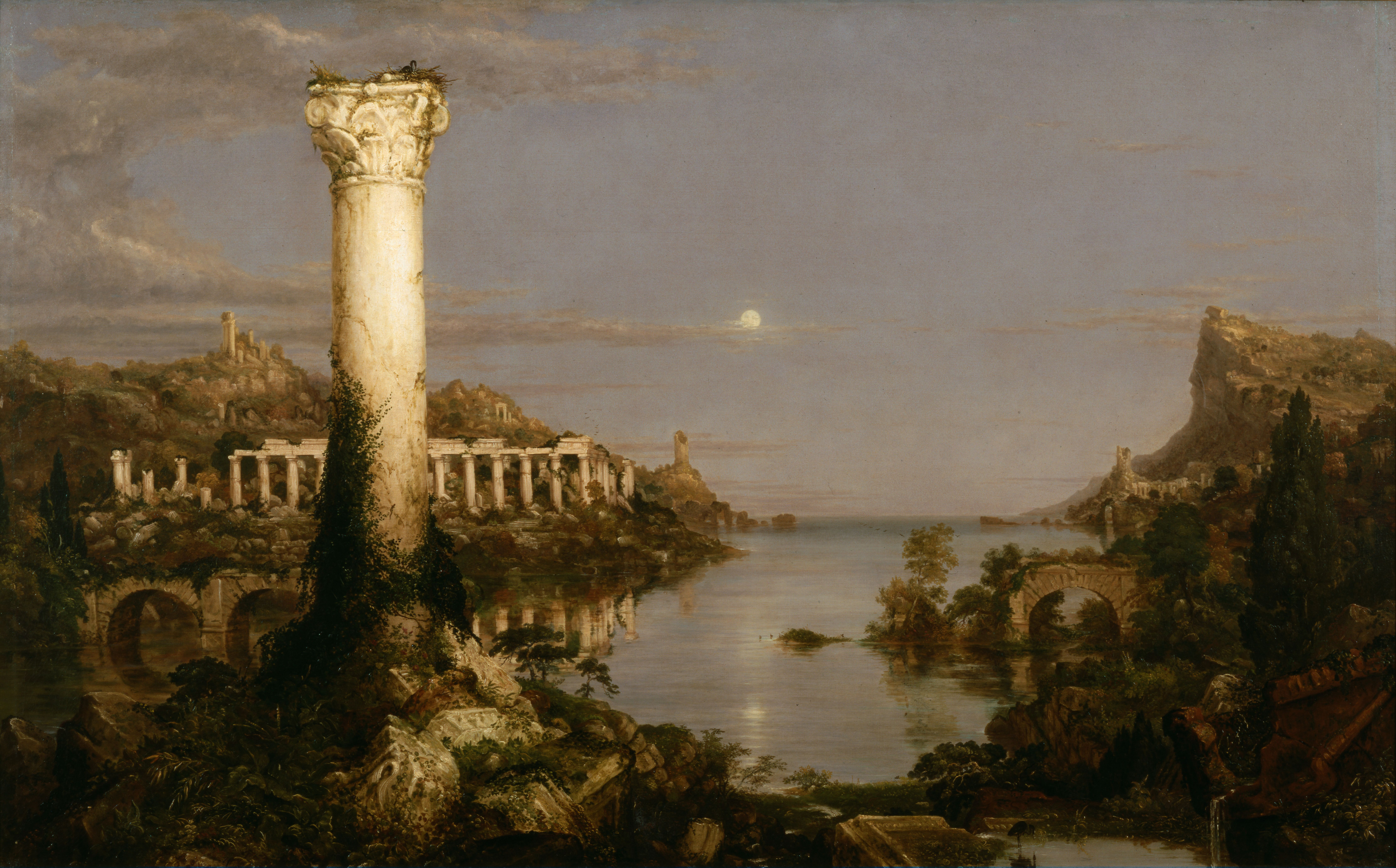 8881x5526 Thomas Cole (1801 1848) - Fall Of The Roman Empire Painting