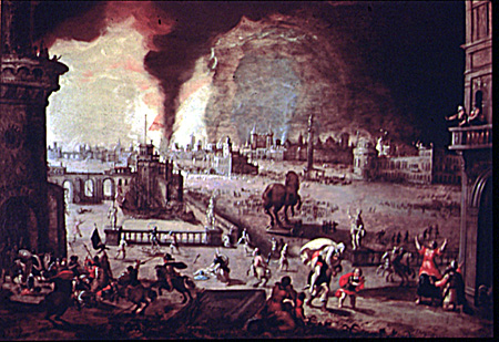 450x309 Mcmanus Images Index Iv - Fall Of Troy Painting