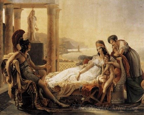 495x395 Aeneas Tells Dido About The Fall Of Troy By Pierre Narcisse - Fall Of Troy Painting