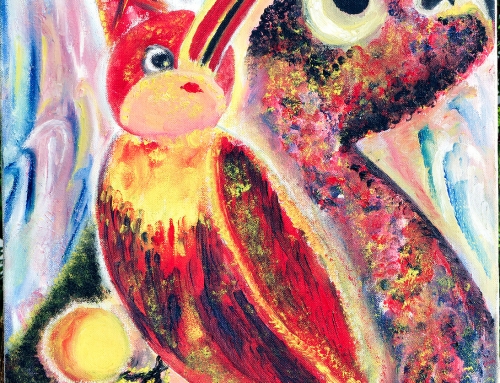 500x383 Birds Watching The Fall Of Troy - Fall Of Troy Painting