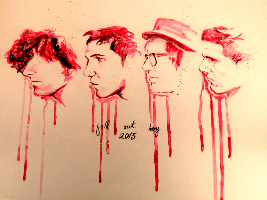 1024x768 The Future Of Fall Out Boy Starts Now' By Kitsuneribbons - Fall Out Boy Painting