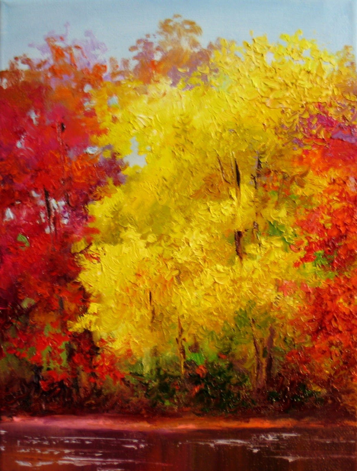 1211x1600 Acrylic Canvas Painting Awesome Fall Paintings On Canvas Oil - Fall Painting
