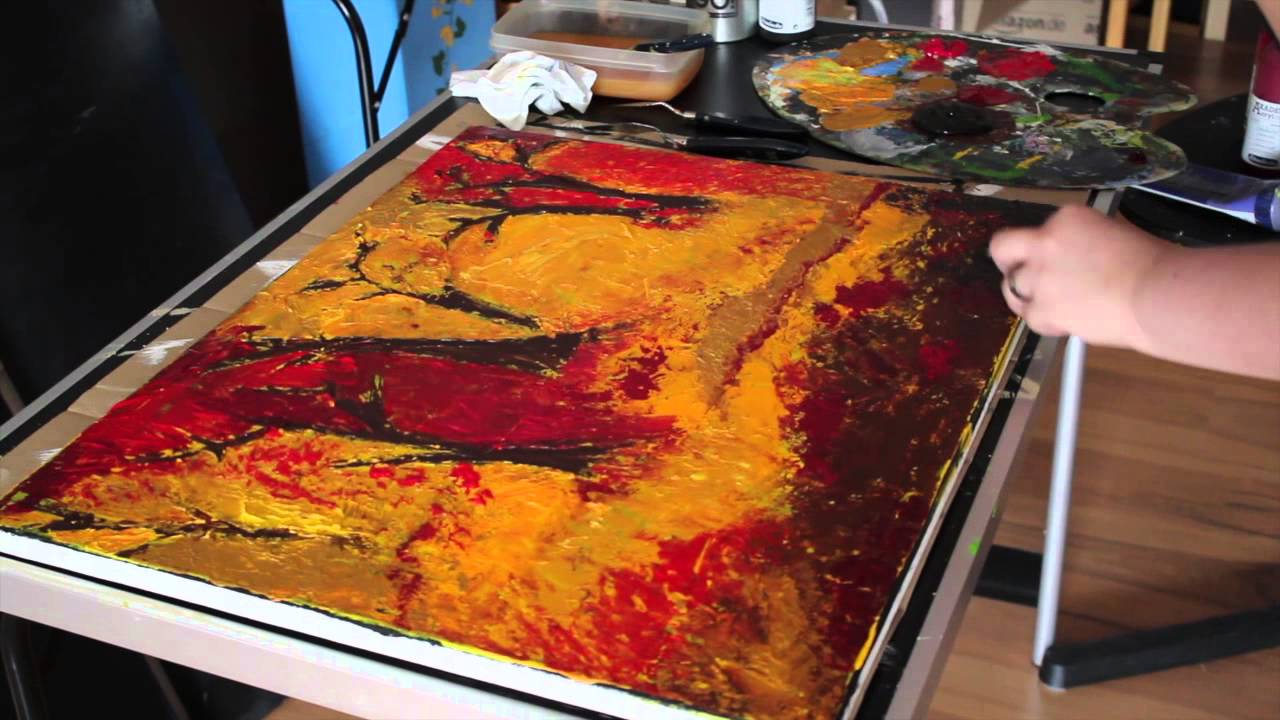 1280x720 Acrylic Painting - Fall Painting
