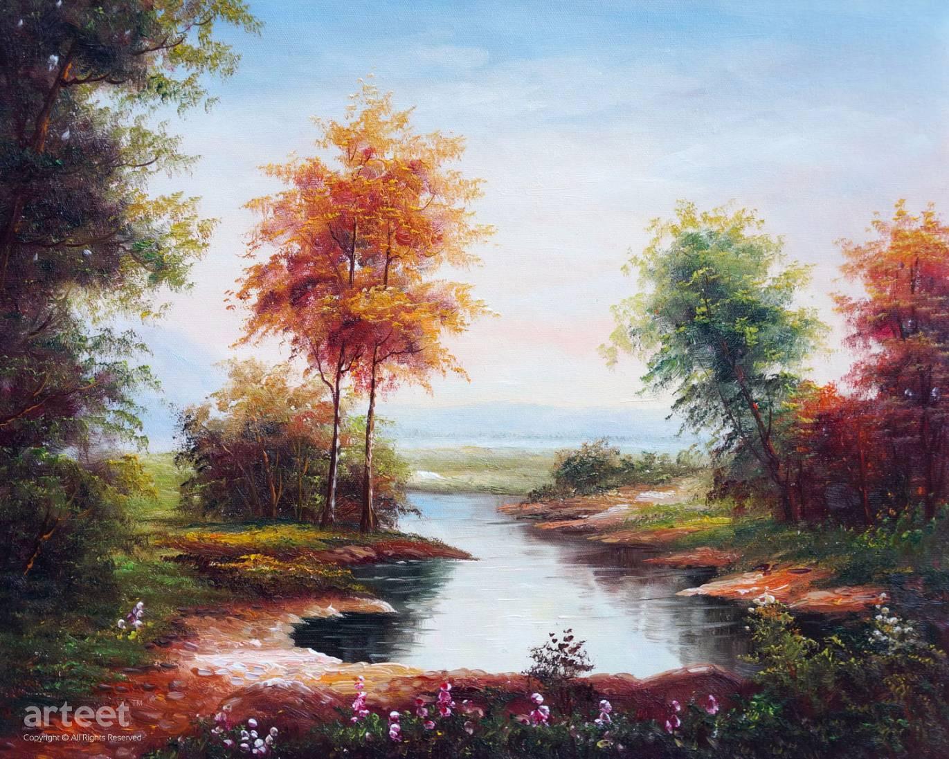 1371x1097 Colors Of Early Fall Art Paintings For Sale - Fall Painting Colors