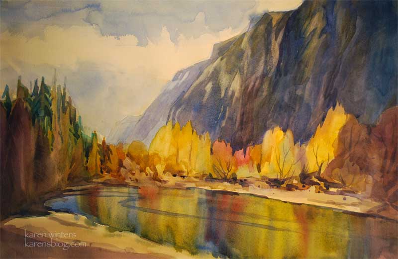800x521 Yosemite Painting Autumn, Merced River Fall Color - Fall Painting Colors