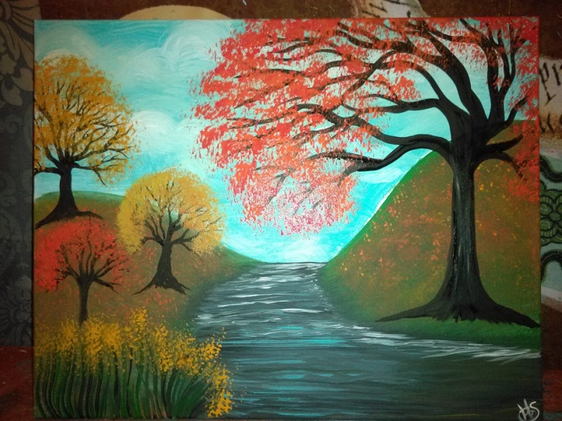 800x600 Get Ready For Halloween Public Paint Class - Fall Scenery Painting