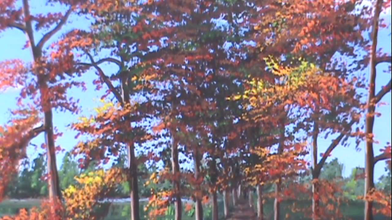 1280x720 How To Paint Autumn Landscape With Acrylics Painting Class - Fall Scenery Painting