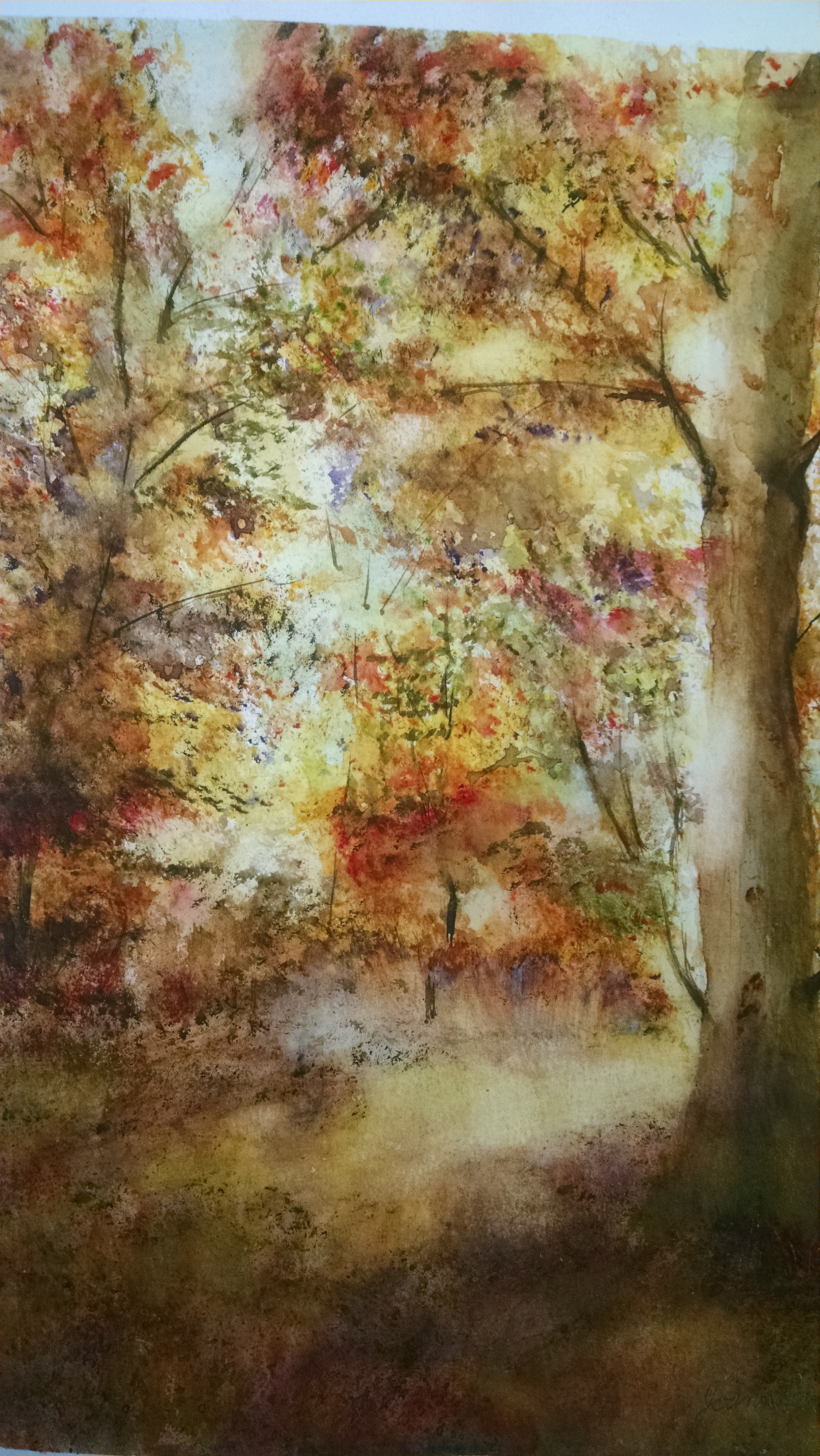 2432x4320 Joanne's Watercolor Paintings - Fall Watercolor Painting