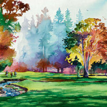 354x354 Shop Falling Leaves Painting On Wanelo - Fall Watercolor Painting