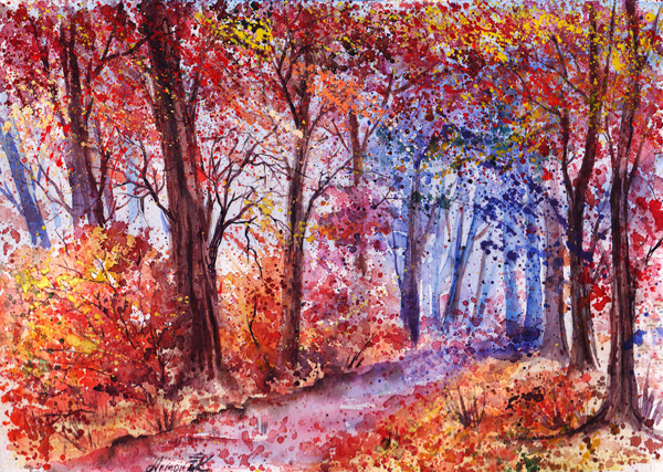 600x427 Watercolor Paintings By Anna Armona Art And Design - Fall Watercolor Painting