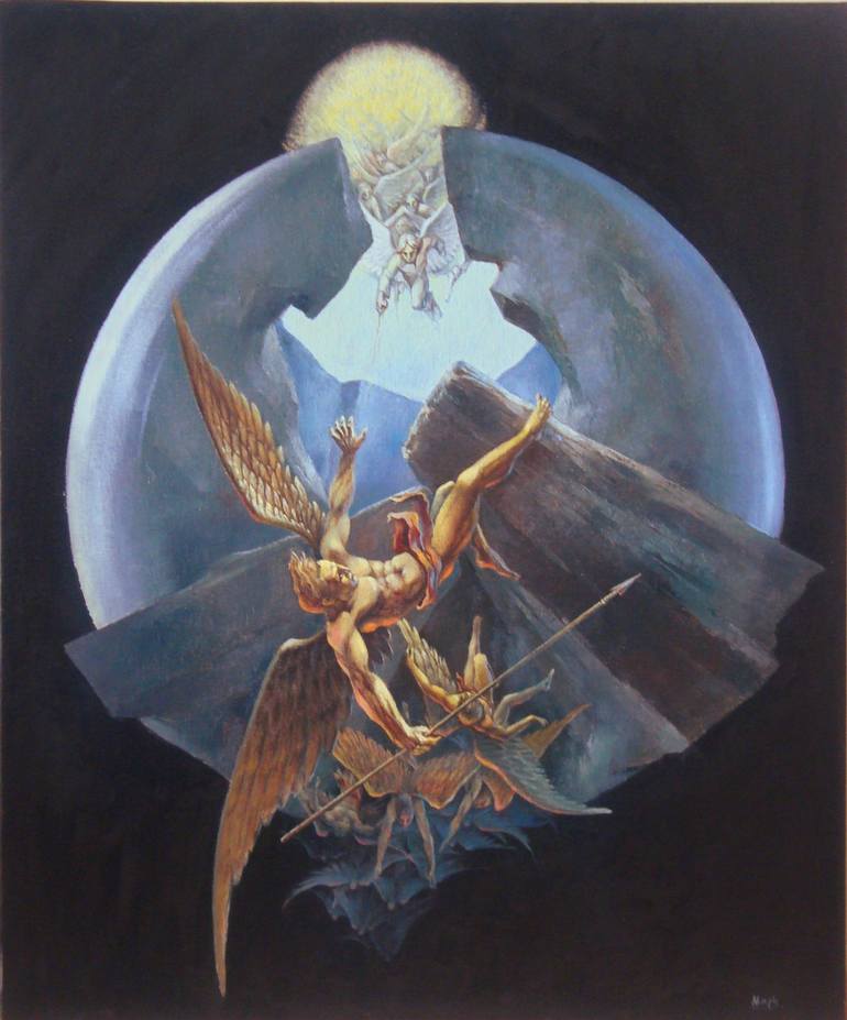 770x927 Saatchi Art Fallen Angel Painting By Mykola Mamchur - Fallen Angel Painting