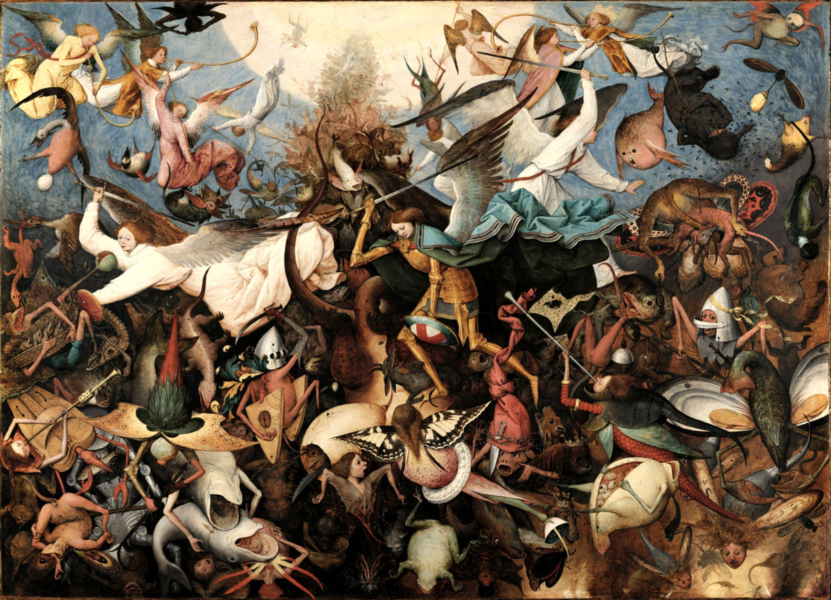 1200x866 The Fall Of The Rebel Angels (Bruegel) - Fallen Angel Painting