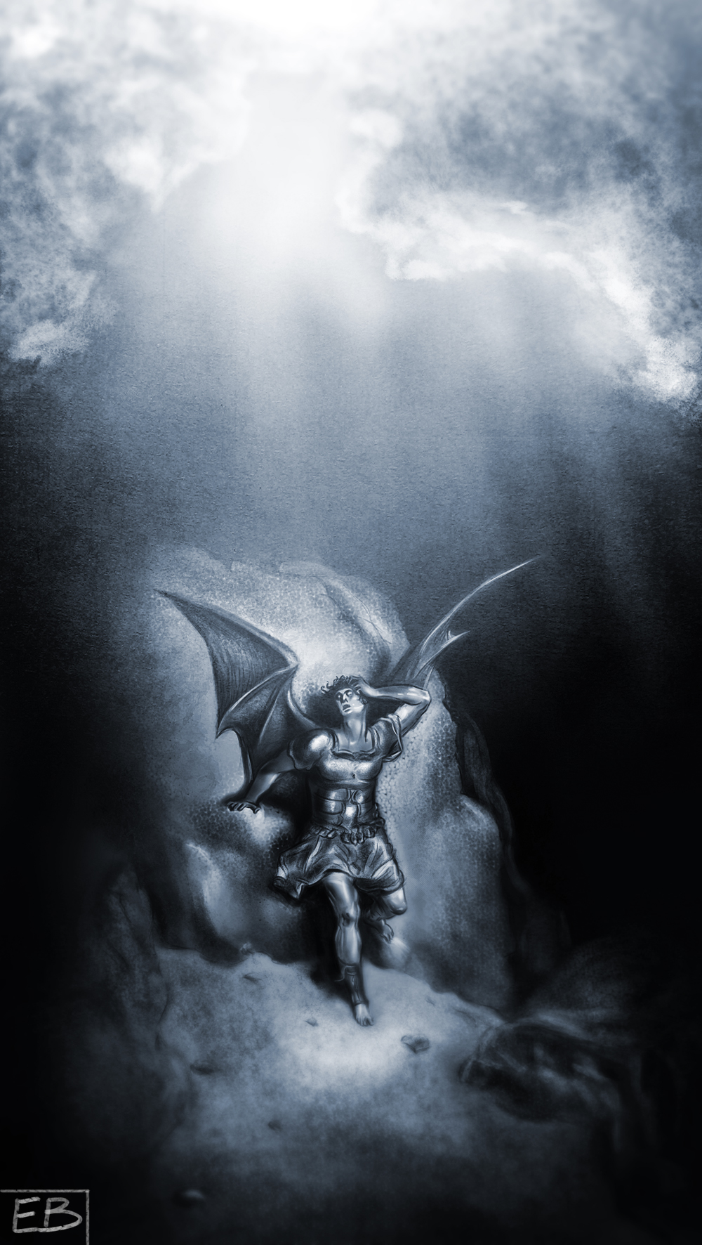 1000x1772 Fallen Angel - Fallen Angel Painting