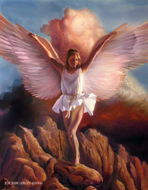 600x768 Landing Angel - Fallen Angel Painting Renaissance