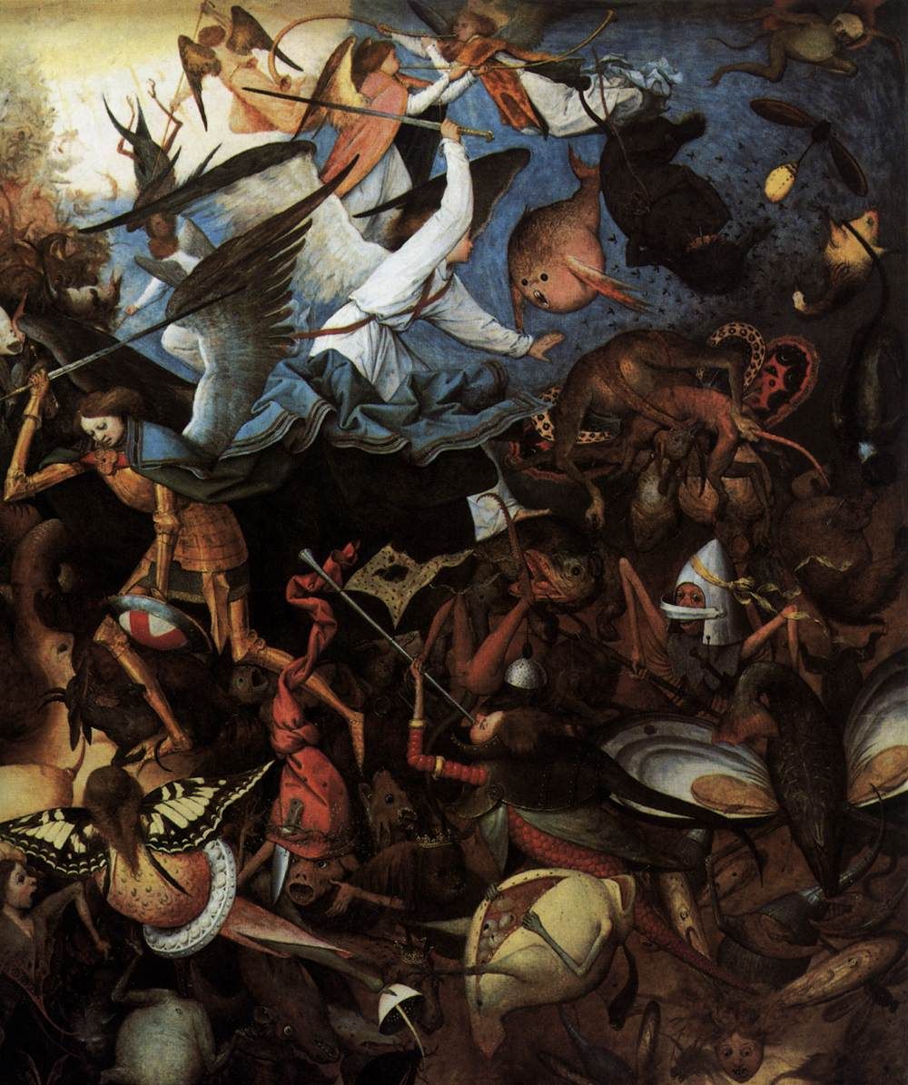 1000x1195 Fall Of Rebel Angels (Detail) 1562 Pieter Bruegel - Fallen Angel Painting Renaissance