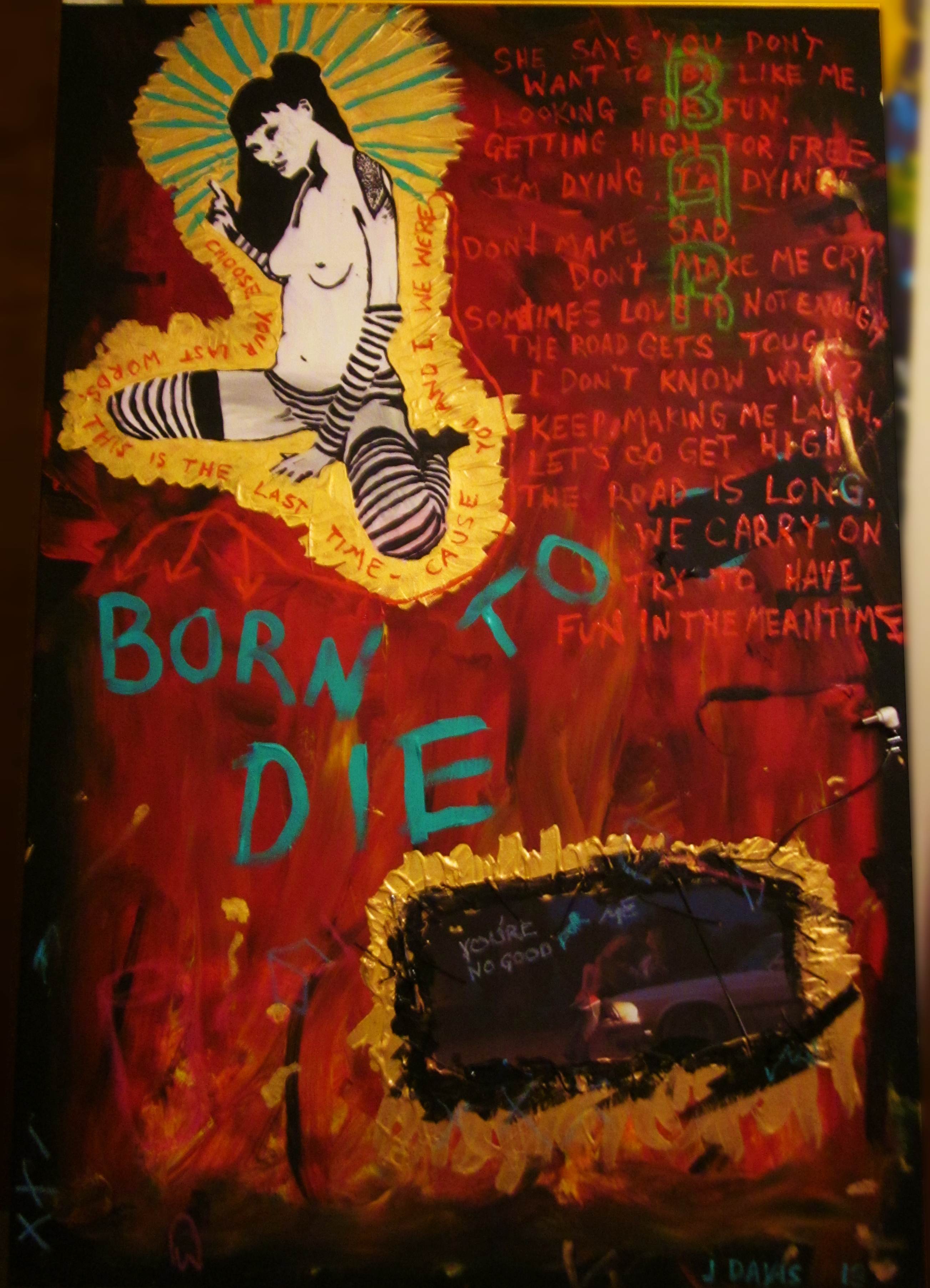 2606x3609 Early Renaissance Fallen Angel Graffiti Born To Die - Fallen Angel Painting Renaissance