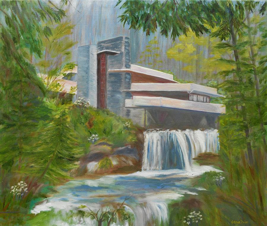 900x762 Falling Water Painting By Jamie Frier - Falling Water Painting