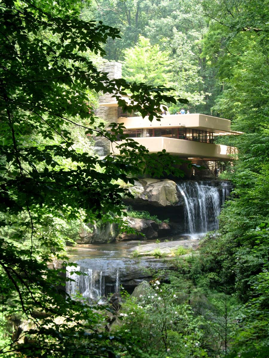 900x1200 In My Dreams Frank Lloyd Wright, Falling Water Peaceful - Falling Water Painting