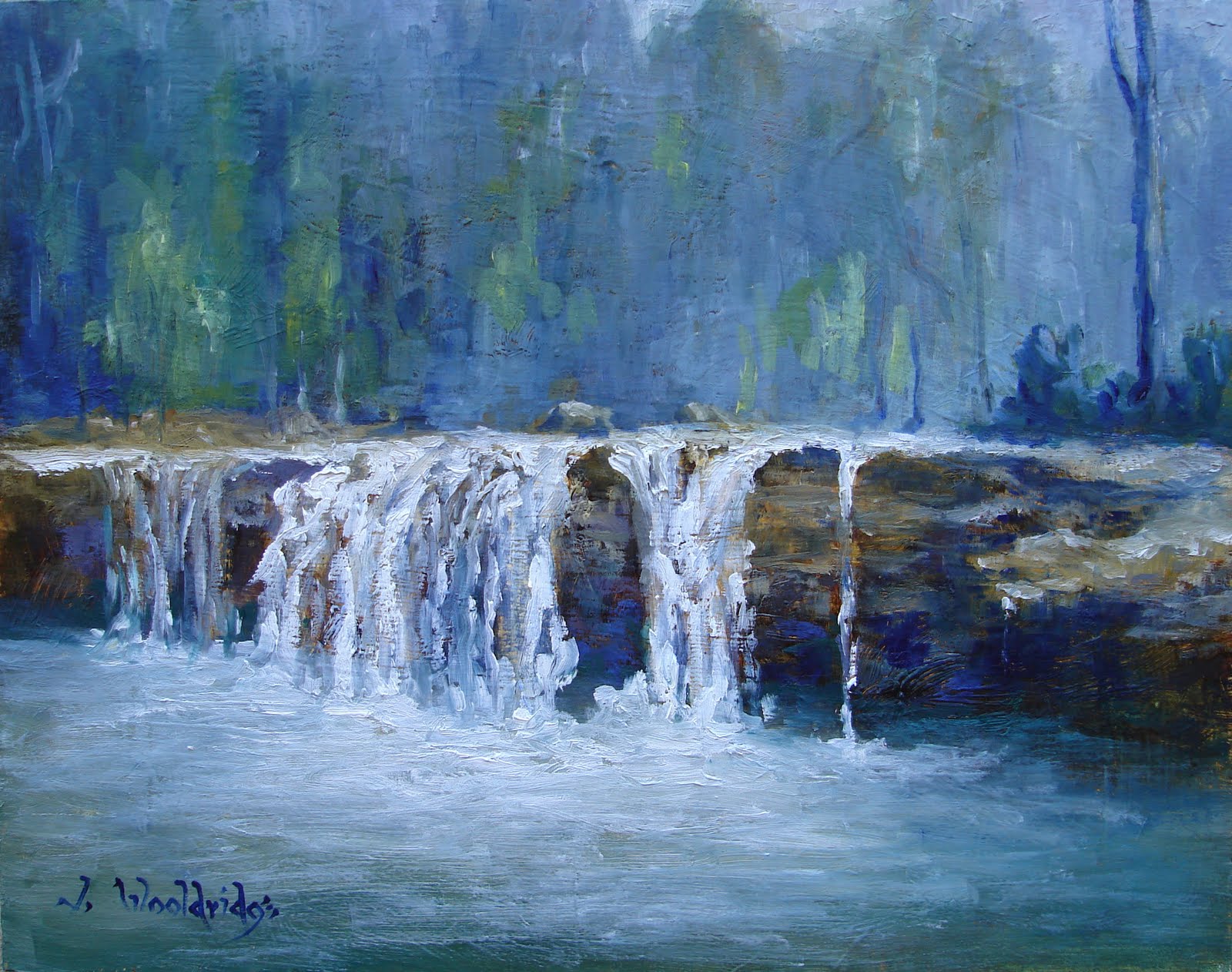 1600x1262 Painting Arkansas Falling Water Falls, Pope County - Falling Water Painting