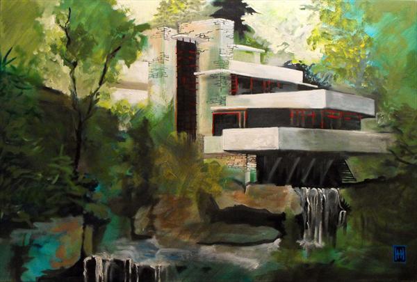 600x405 Falling Water - Falling Water Painting