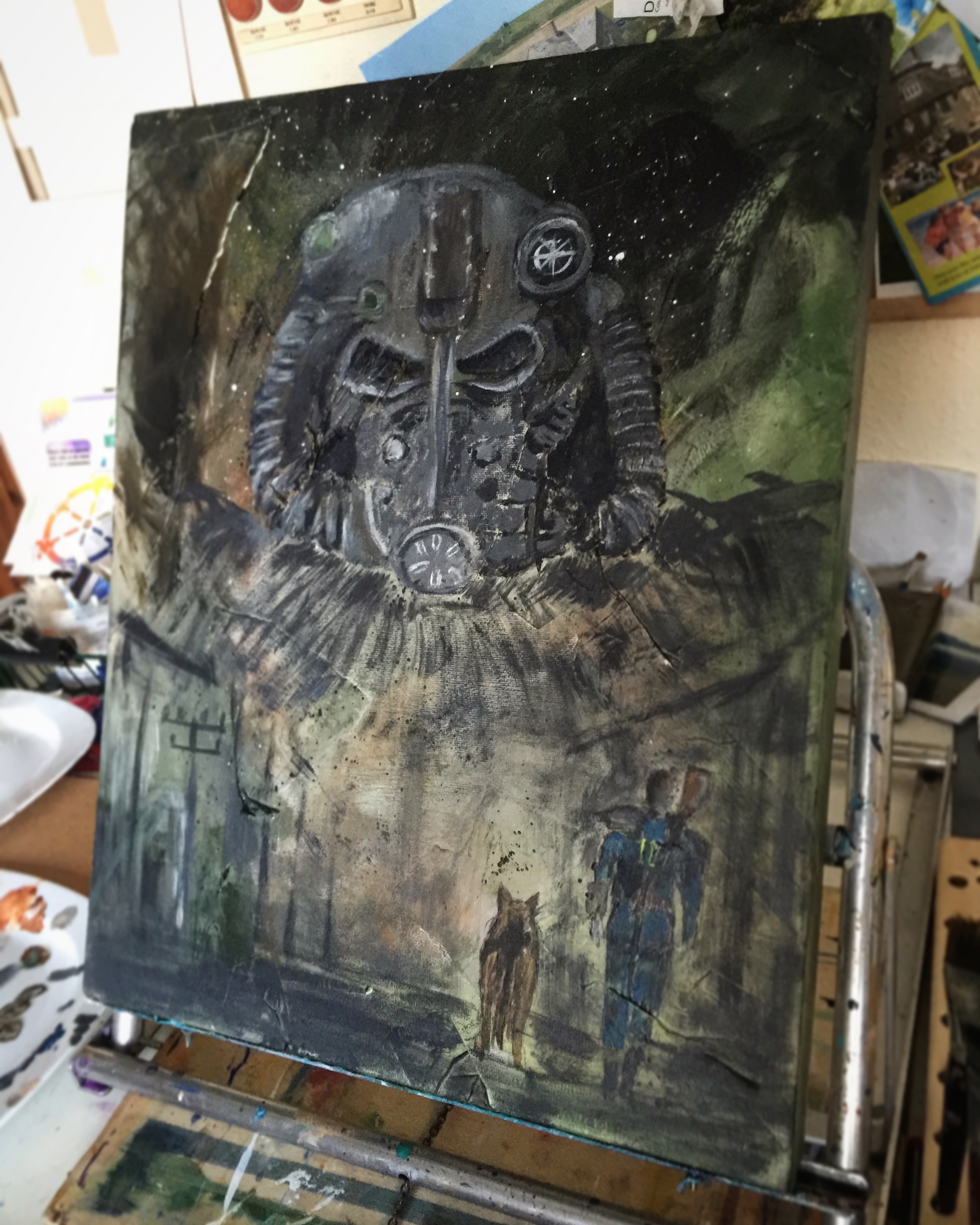 2448x3060 Fallout Acrylic Painting - Fallout Painting
