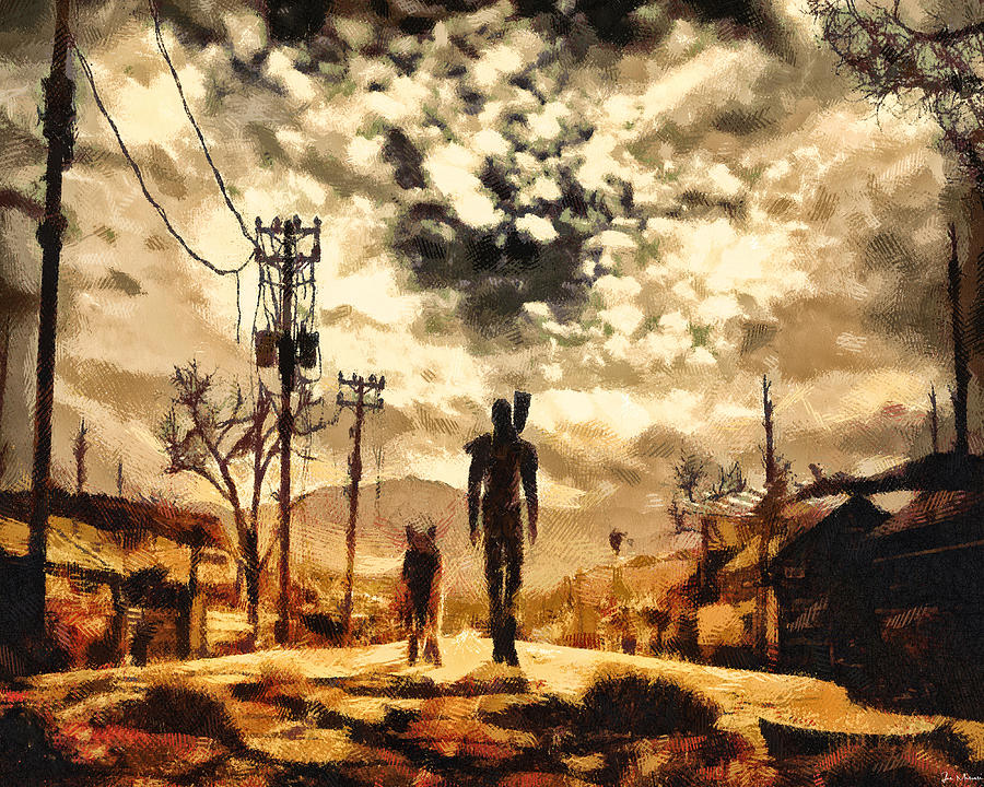 900x720 The Lone Wanderer Painting By Joe Misrasi - Fallout Painting