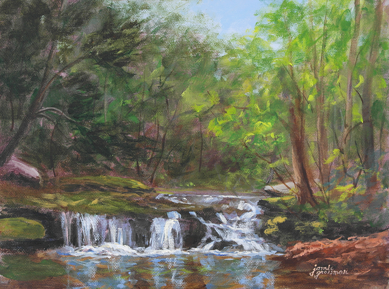 800x594 Hudson Valley Painter Blog Archive Woodland Falls - Falls River Painting