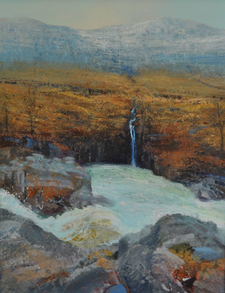 770x1001 Saatchi Art The Falls, River Etive Painting By Kevan Mcginty - Falls River Painting