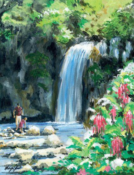 427x557 Being A Contestant On The Bbc's The Big Painting Challenge - Falls River Painting