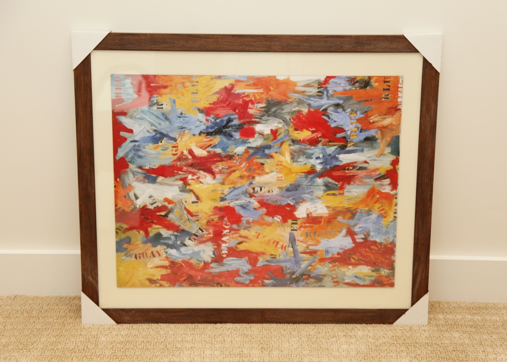 1000x714 Framed Jasper Johns False Start Offset Lithograph Ebth - False Start Painting