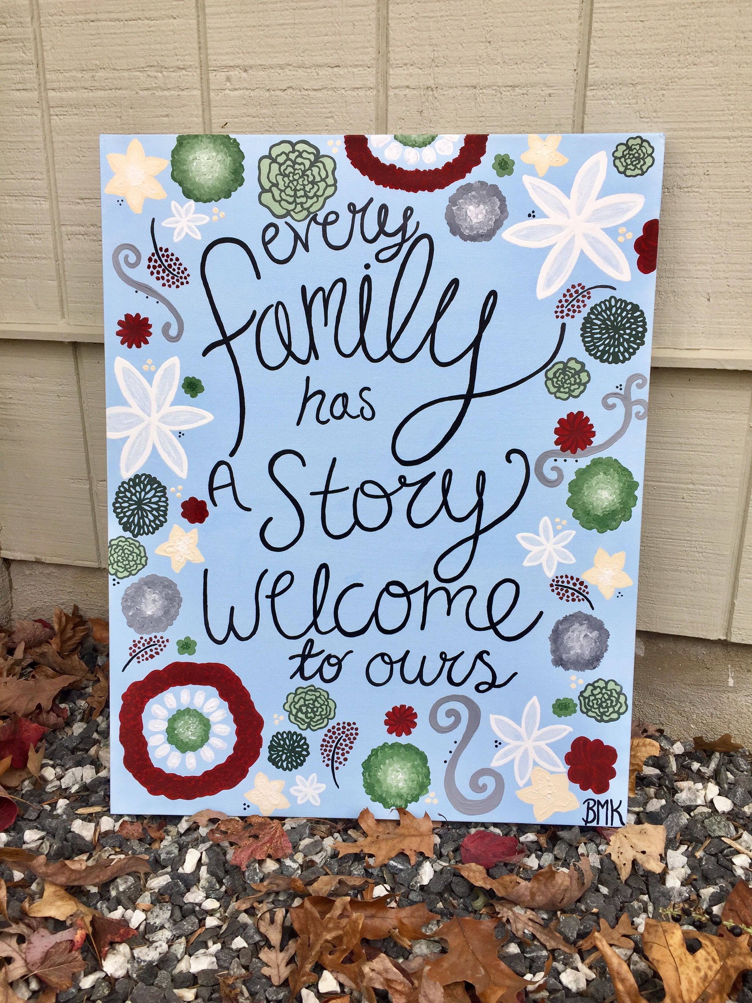 2448x3264 Every Family Has A Story, Welcome To Ours Family Canvas - Family Canvas Painting
