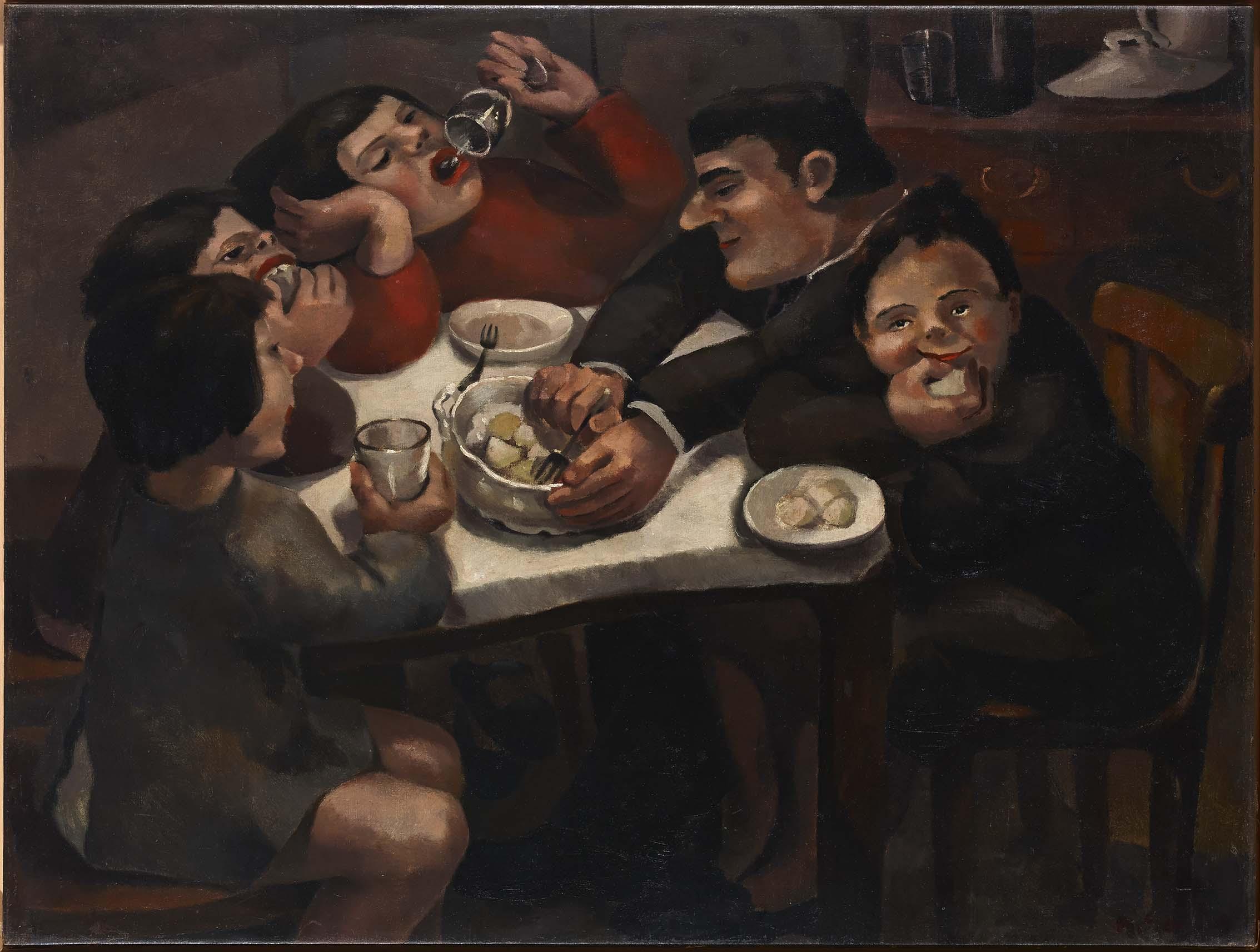 2267x1713 Santos - Family Dinner Painting