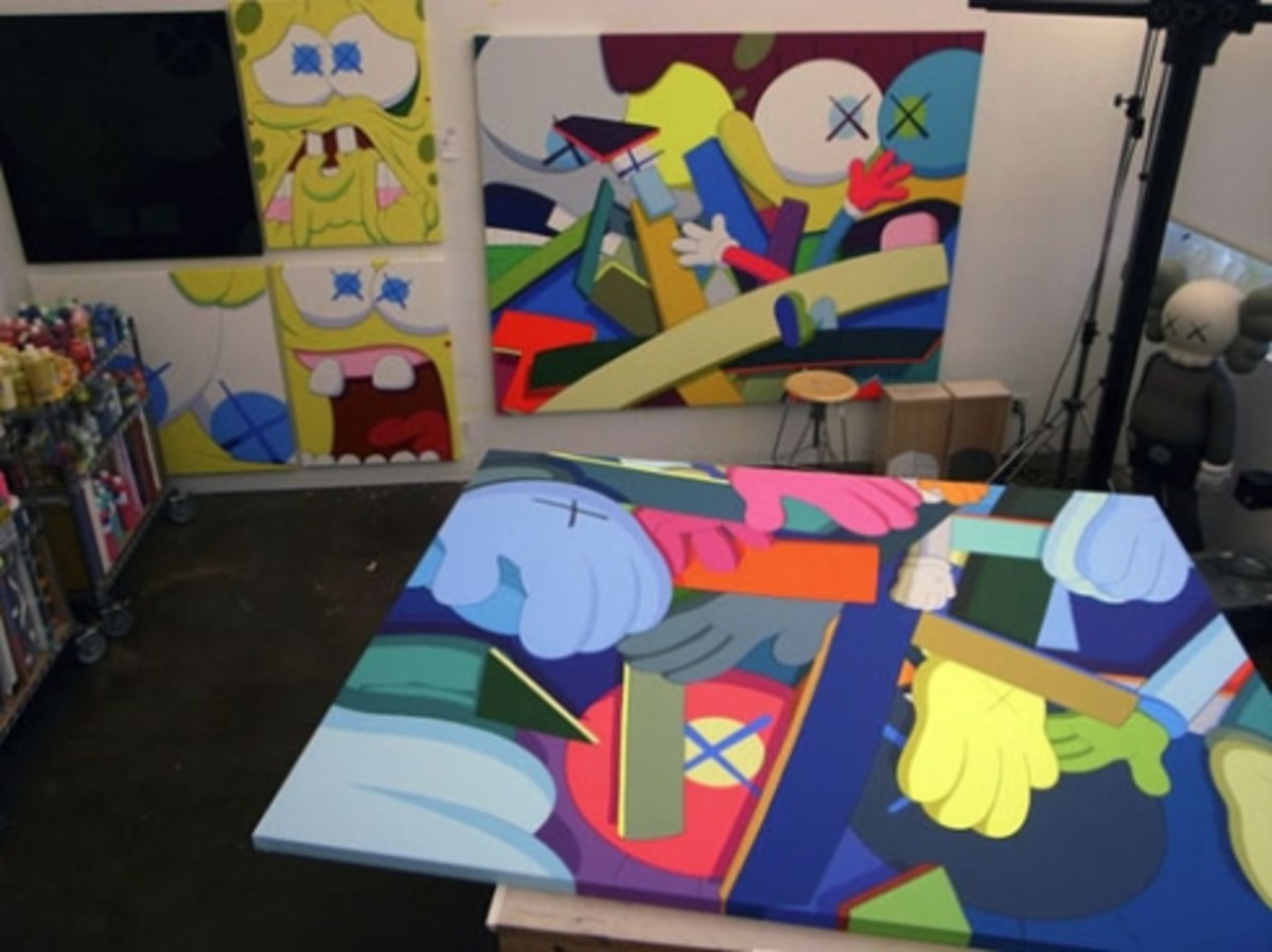 1200x899 Kaws - Family Guy Painting