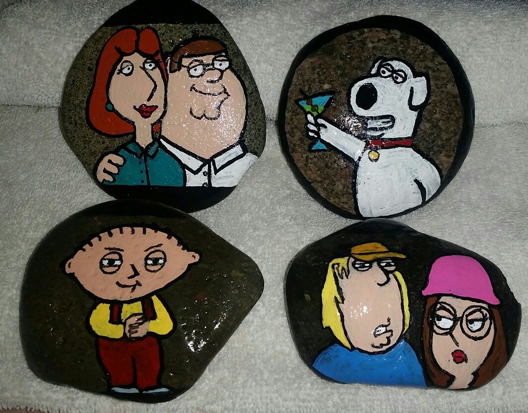 1064x833 Peter, Lois, Brian, Stewie, Chris, Meg Griffin. Family Guy Painted - Family Guy Stewie Painting