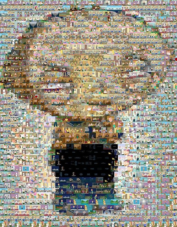 600x769 Stewie Family Guy Mosaic Poster By Paul Van Scott - Family Guy Stewie Painting