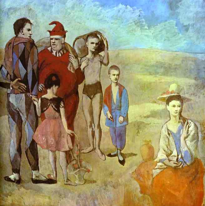 657x661 Pablo Picasso The Family Of Saltimbanques, 1905 - Family Of Saltimbanques Painting