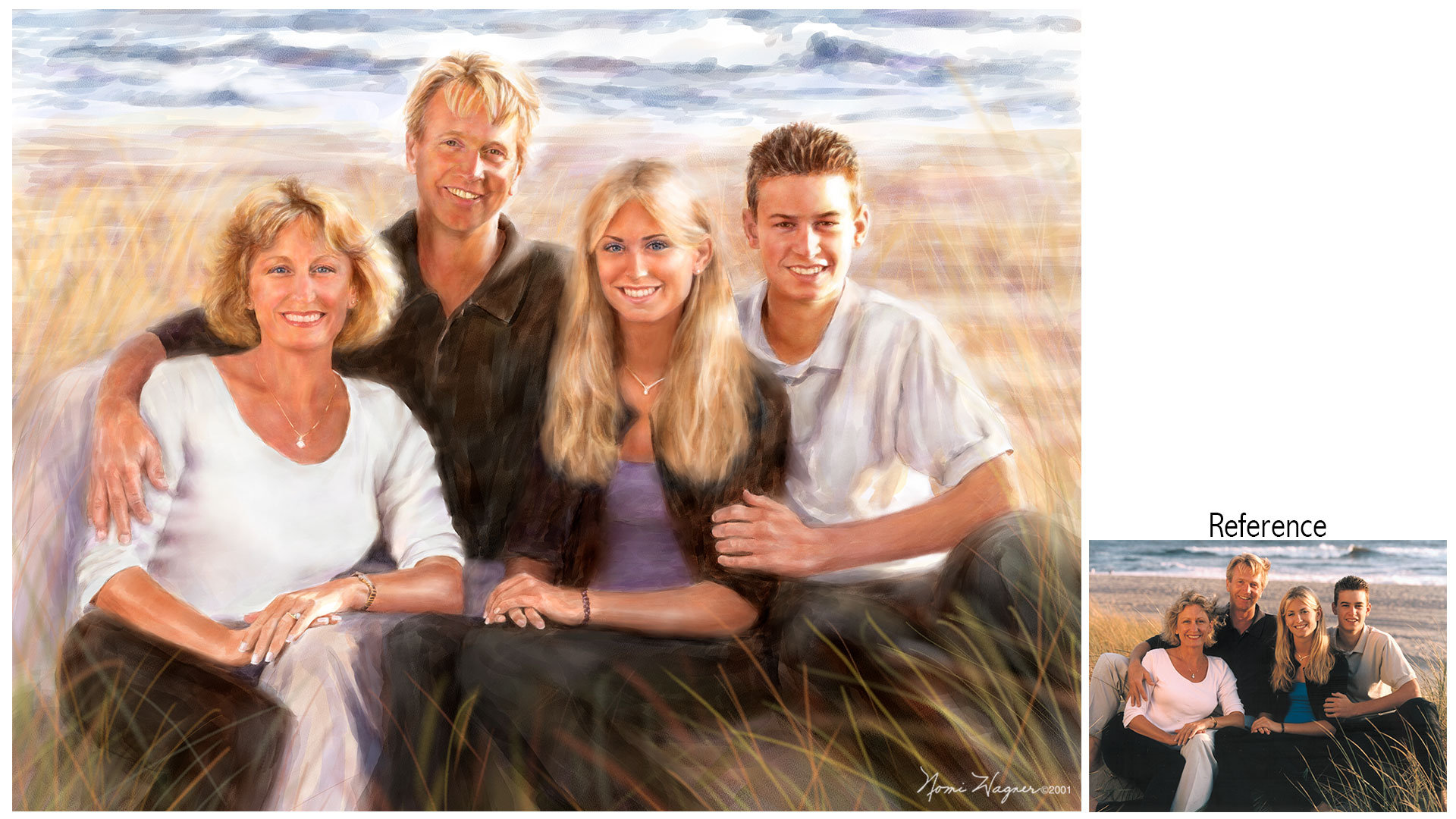 1920x1080 Family Portrait Painting, Watercolor Portrait, Painting Portraits - Family Picture Painting