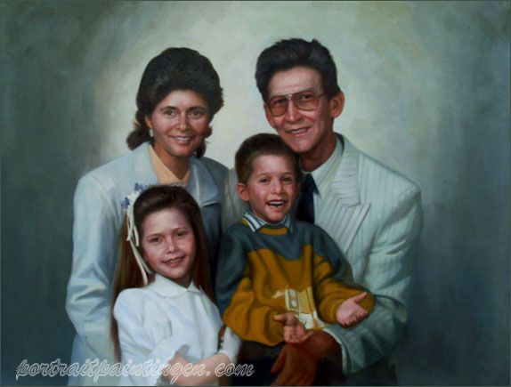 574x435 Family Portrait Painting - Family Picture Painting