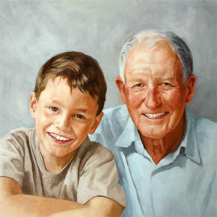 900x900 Family Portraits From Photos - Family Picture Painting