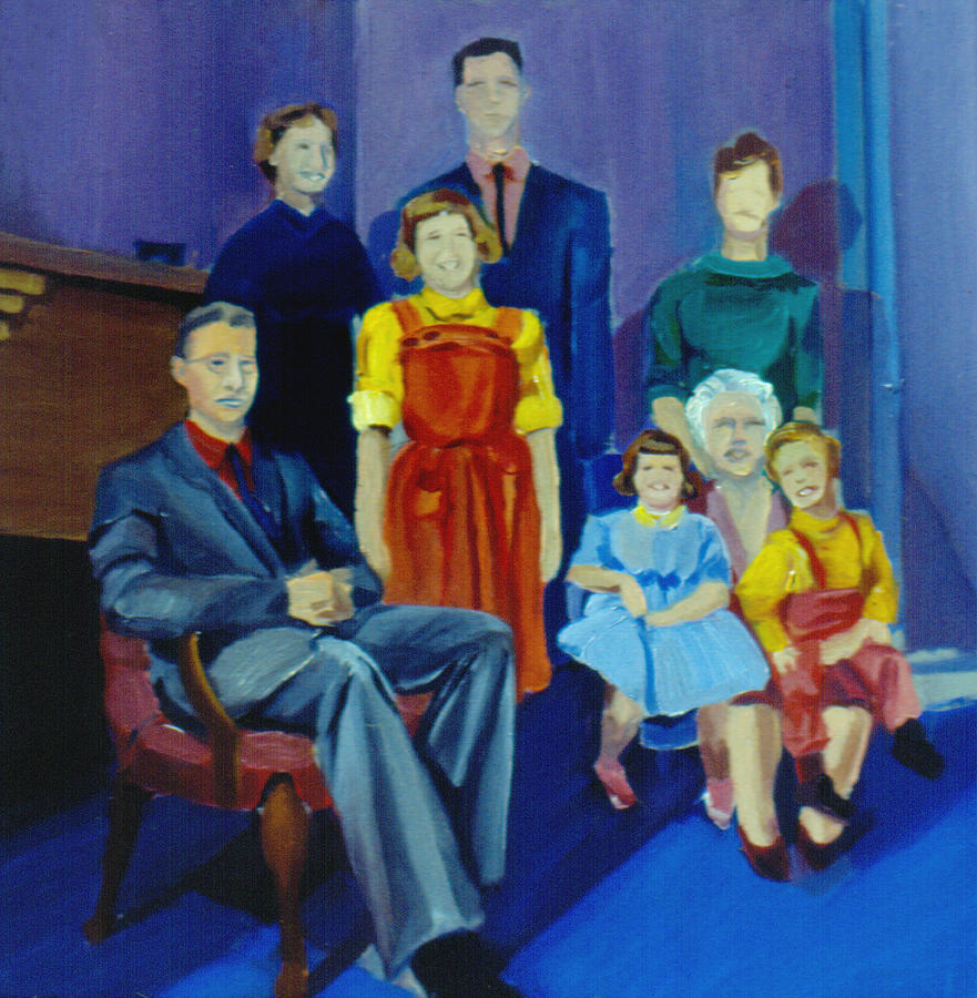 881x900 Family Portrait Painted 1977 Painting By Nancy Griswold - Family Portrait Painting