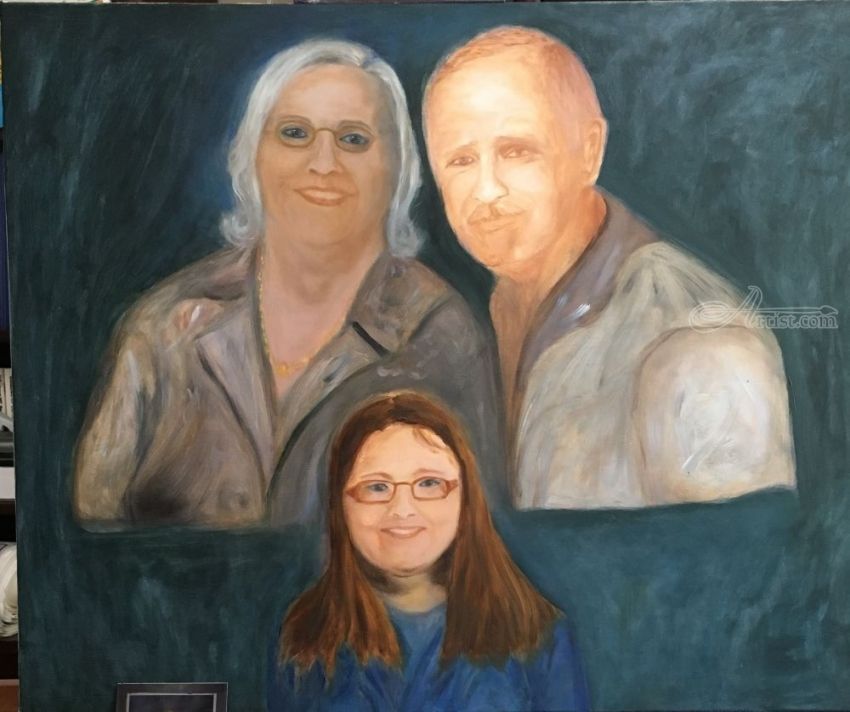850x712 Gable Family Portrait Paintings By Mike Chaple - Family Portrait Painting