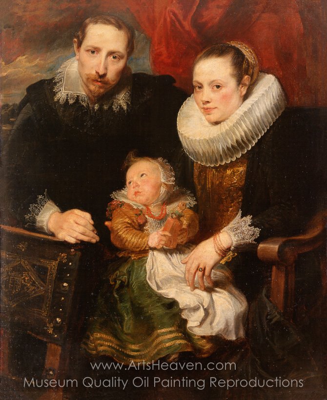 670x820 Reproduction Painting Sir Anthony Van Dyck Family Portrait, Hand - Family Portrait Painting