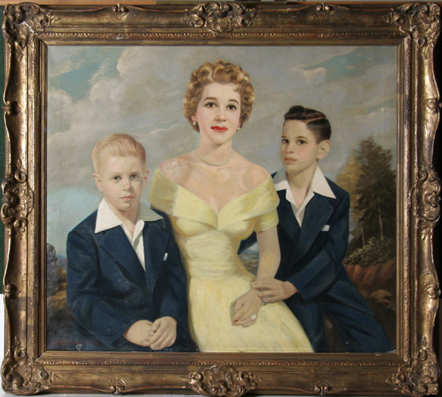 640x574 Wilho Harold Anderson, Family Portrait, Oil Painting - Family Portrait Painting