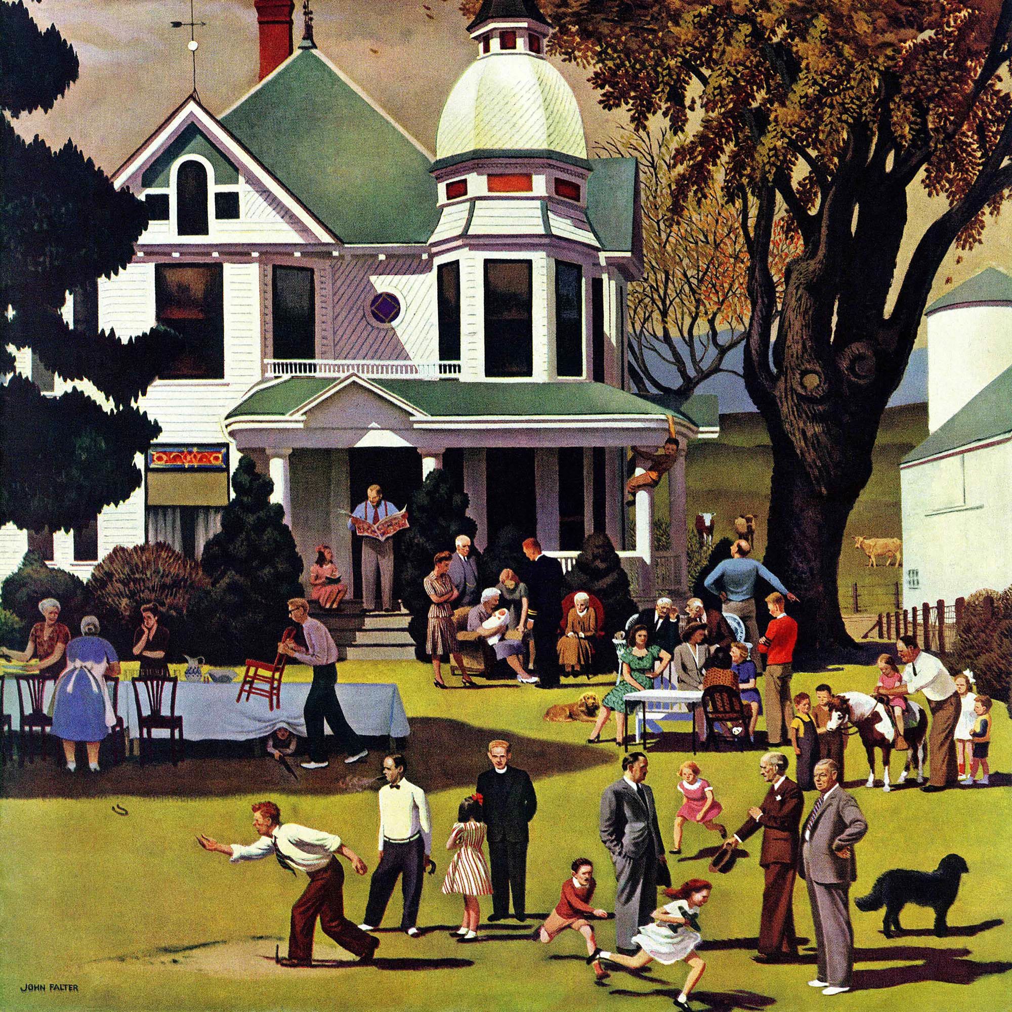 2000x2000 Family Reunion By John Falter Painting Print On Wrapped Canvas - Family Reunion Painting