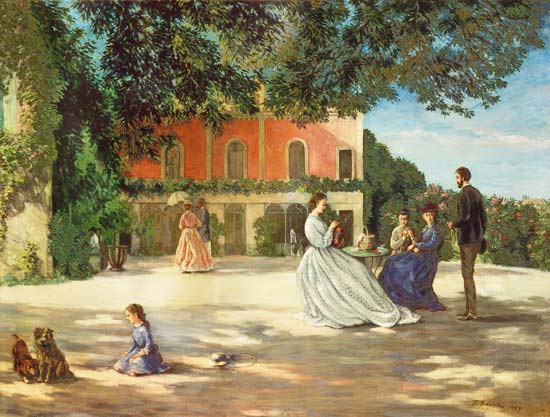 550x417 Family Reunion On The Terrace - Family Reunion Painting