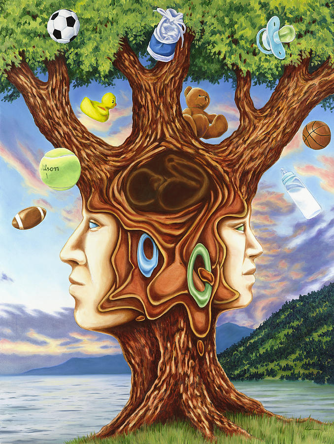 678x900 Family Tree Painting By Charles Luna - Family Tree Painting