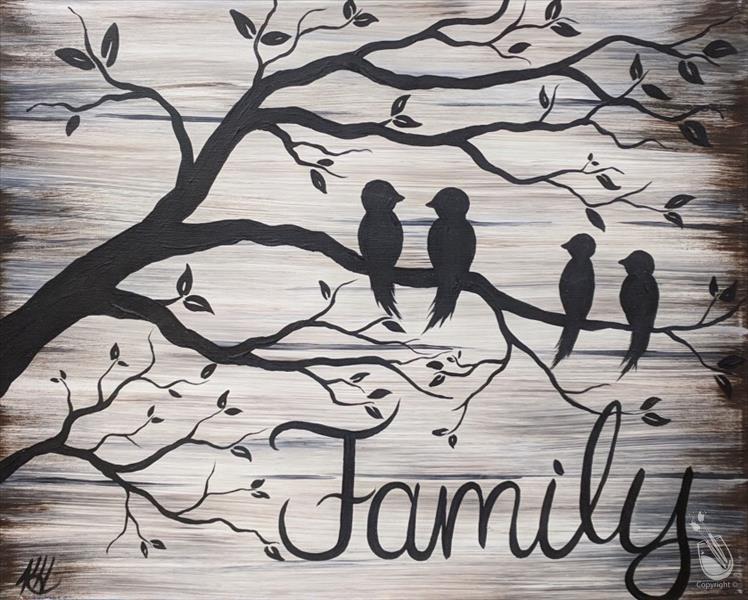 748x600 Rustic Family Tree, Ages - Family Tree Painting