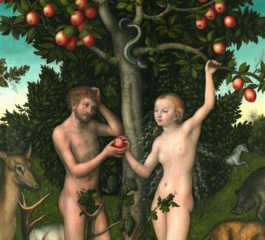 378x343 Lucas Cranach The Elder, Adam And Eve - Famous Adam And Eve Painting
